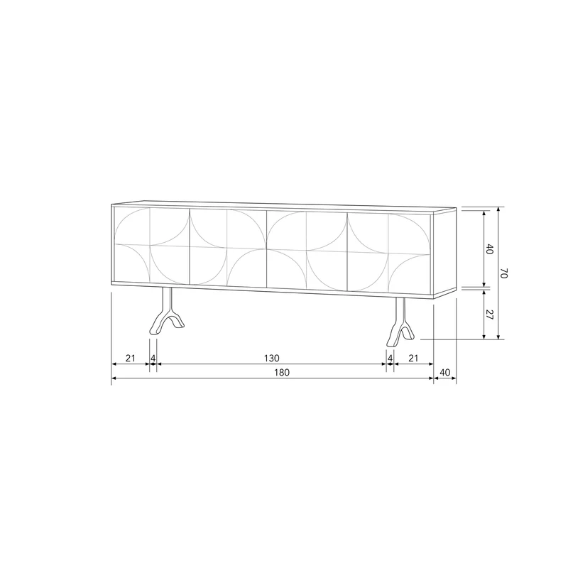 Draw sideboard mangoholz walnuss