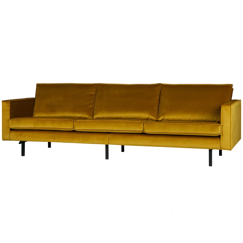 Rodeo sofa 3-sitzer velvet ocker