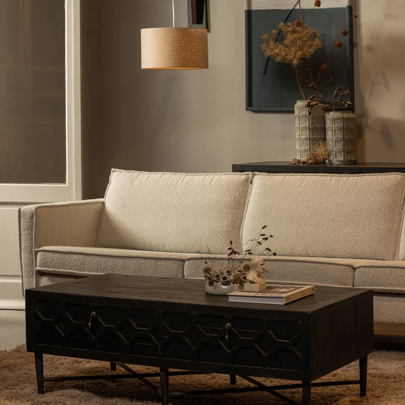 Rodeo sofa 3-sitzer bouclé natur