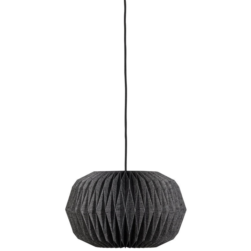 Globe anhänger-lampe papier natur/schwarz