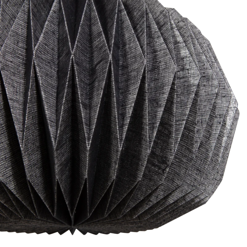 Globe anhänger-lampe papier natur/schwarz