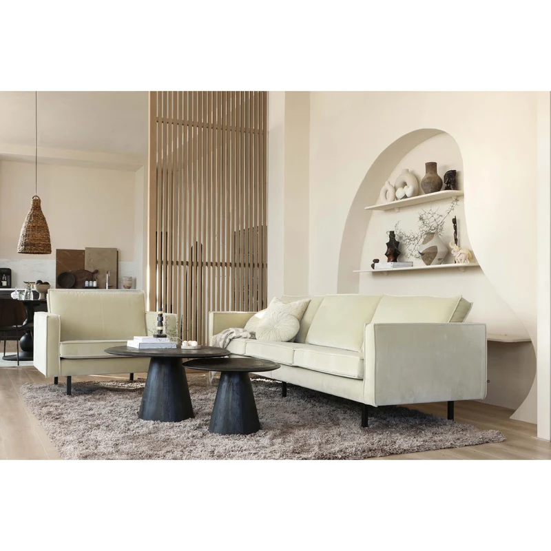 Posture couchtisch mango holz schwarz ø70 cm