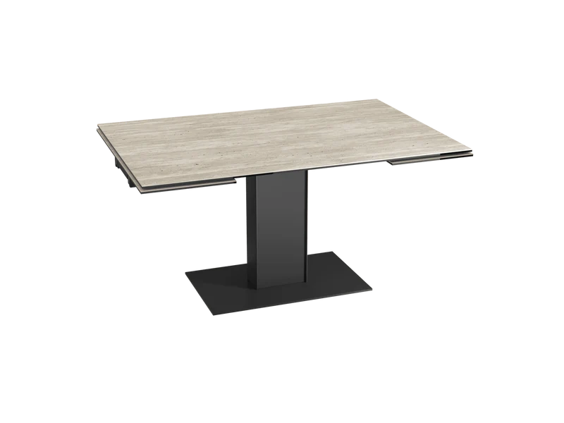 Esstisch Travertin-Optik ausziehbar, Tisch Keramik ausziehbar Travertin, Esstisch Keramik ausziehbar, Länge 150-230 cm