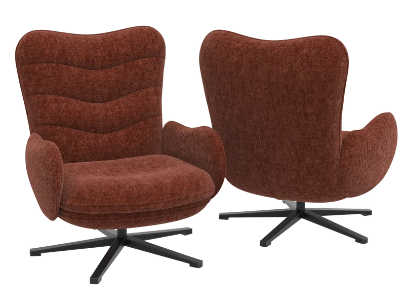 Sessel Rost-rot, Sessel drehbar