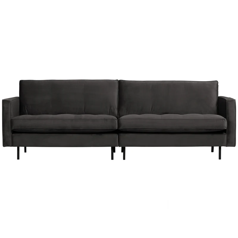 Rodeo classic 3-sitzer sofa velvet anthrazit