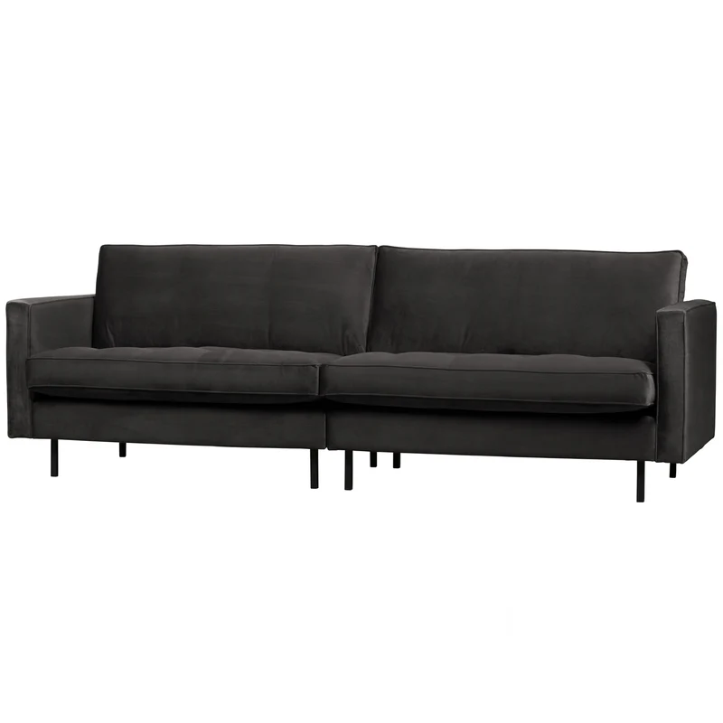 Rodeo classic 3-sitzer sofa velvet anthrazit