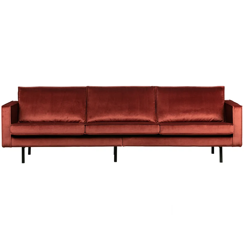 Rodeo sofa 3-sitzer velvet kastanie