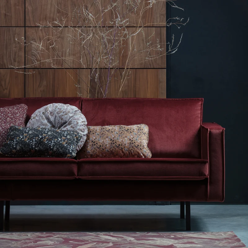 Rodeo sofa 3-sitzer velvet kastanie