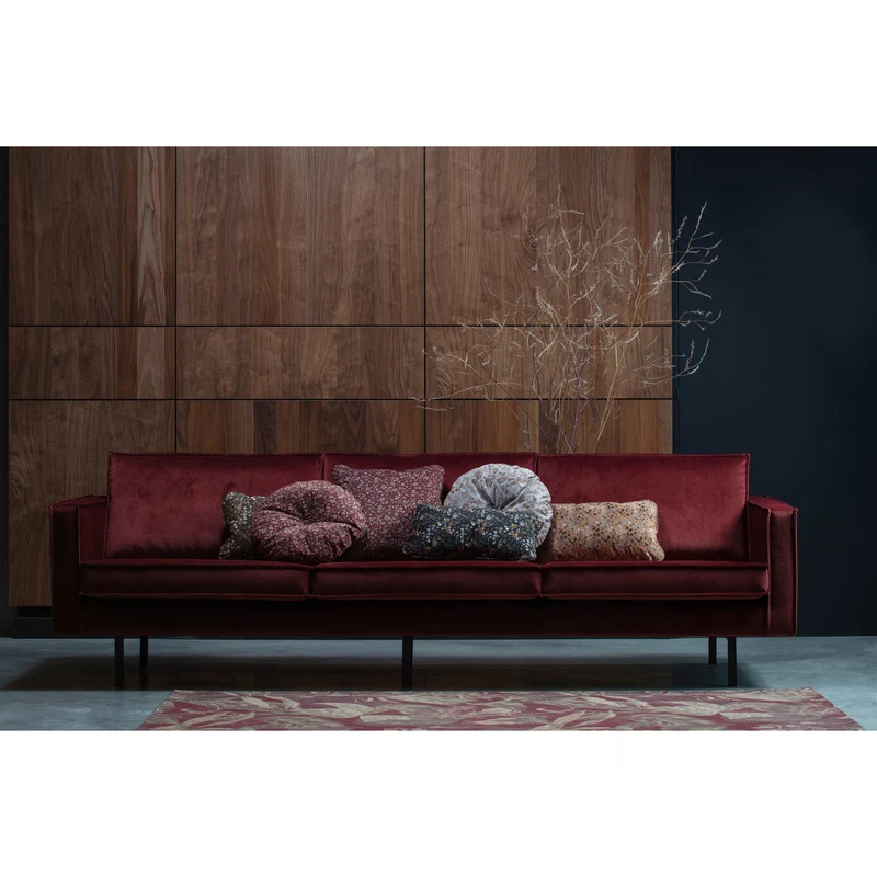 Rodeo sofa 3-sitzer velvet kastanie