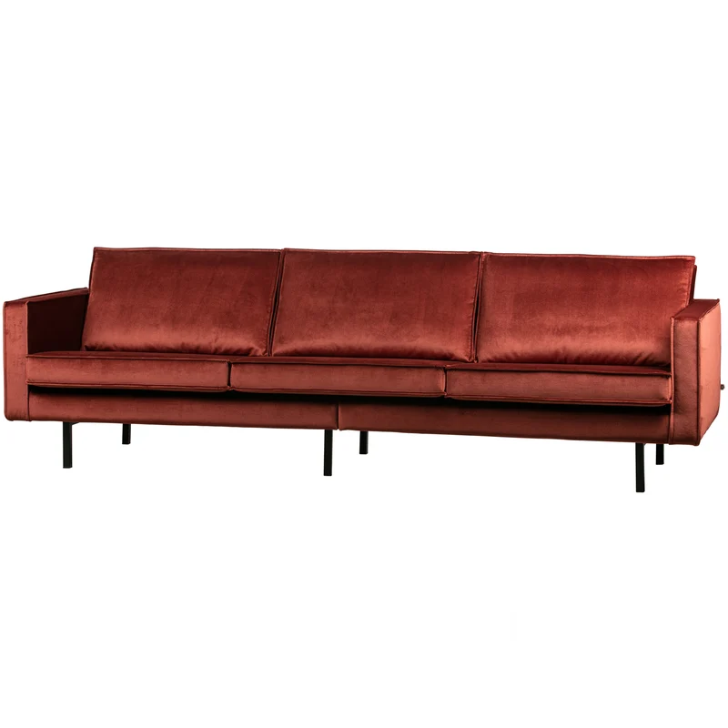 Rodeo sofa 3-sitzer velvet kastanie