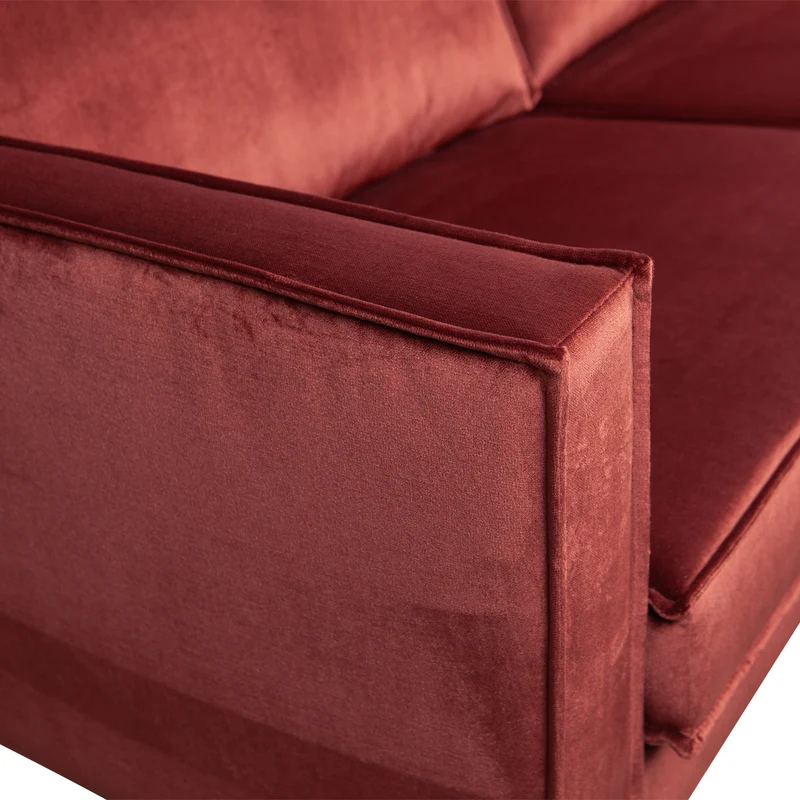 Rodeo sofa 3-sitzer velvet kastanie