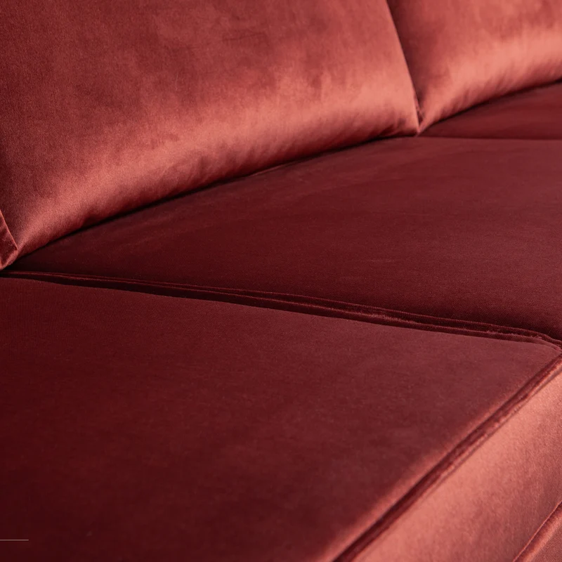 Rodeo sofa 3-sitzer velvet kastanie