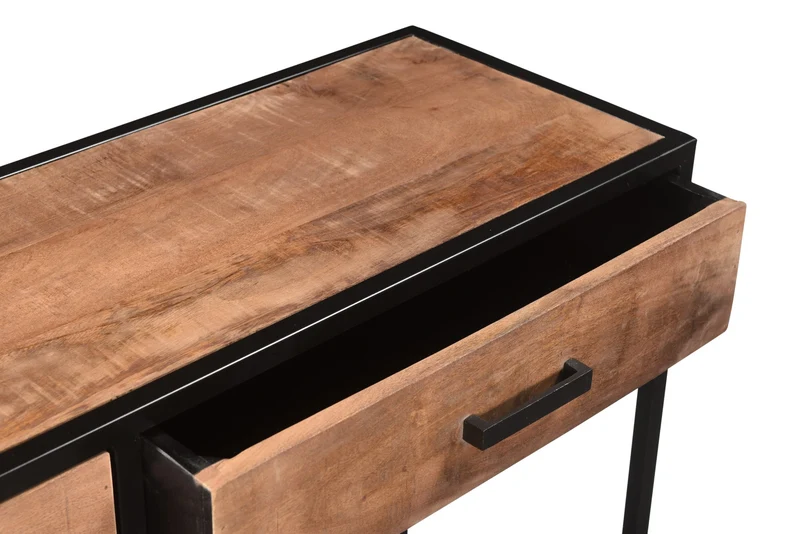 Konsole Industriedesign, Wandtisch Metall-Gestell, Konsole Industrie, Breite 120 cm