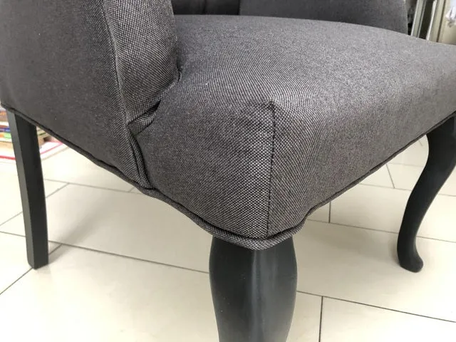 Stuhl anthrazit gepolstert Landhausstil, Stuhl Chesterfield Farbe anthrazit