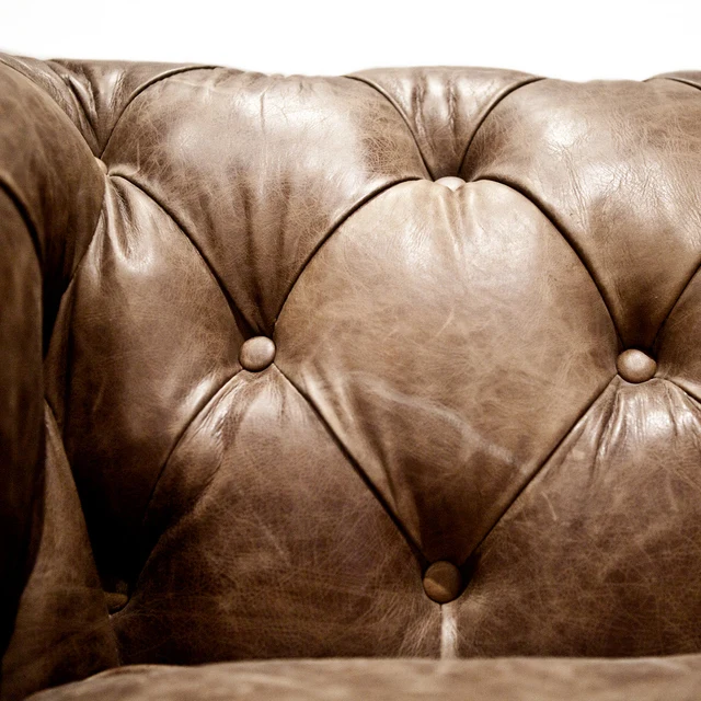 Chesterfield Sofa braun, Sofa braun Chesterfield, Breite 220 cm