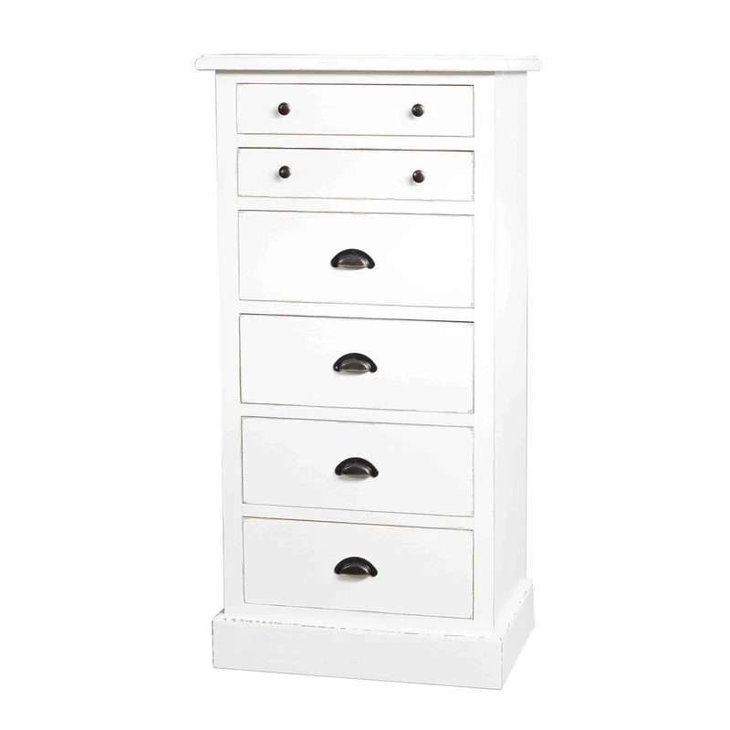 Kommode mit Schubladen, Kommode weiß Landhausstil, Breite 60 cm