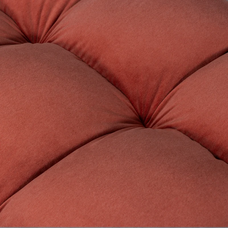 Allure hocker gewaschener samt blush