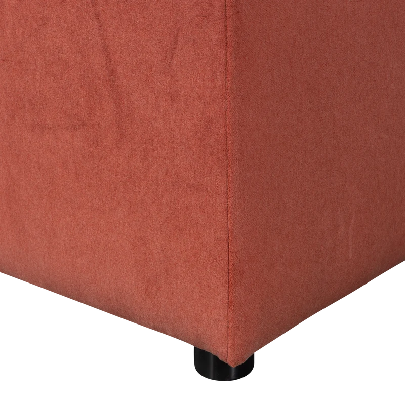 Allure hocker gewaschener samt blush
