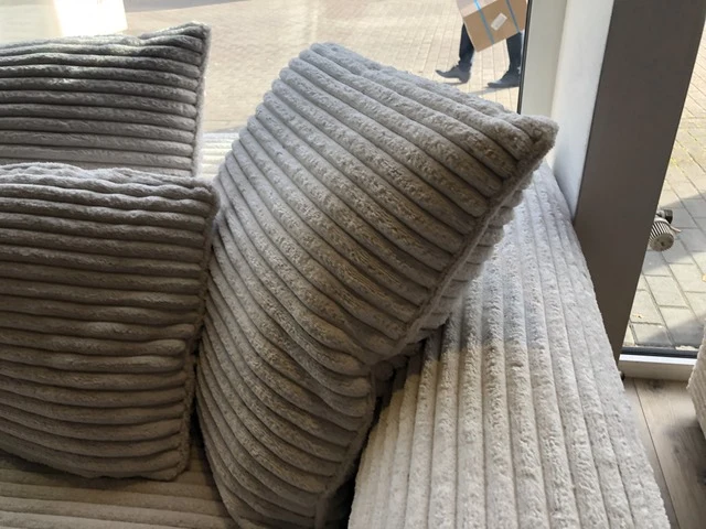 Sofa Cord taupe, Cord Sofa 3 Sitzer