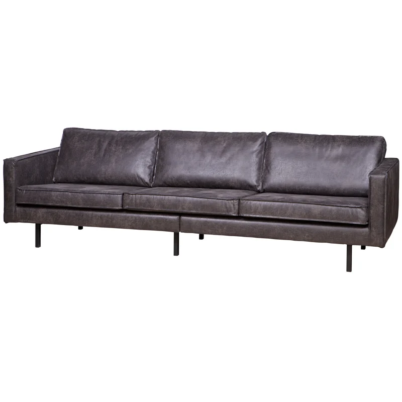 Rodeo 3-sitzer sofa ecoleder schwarz