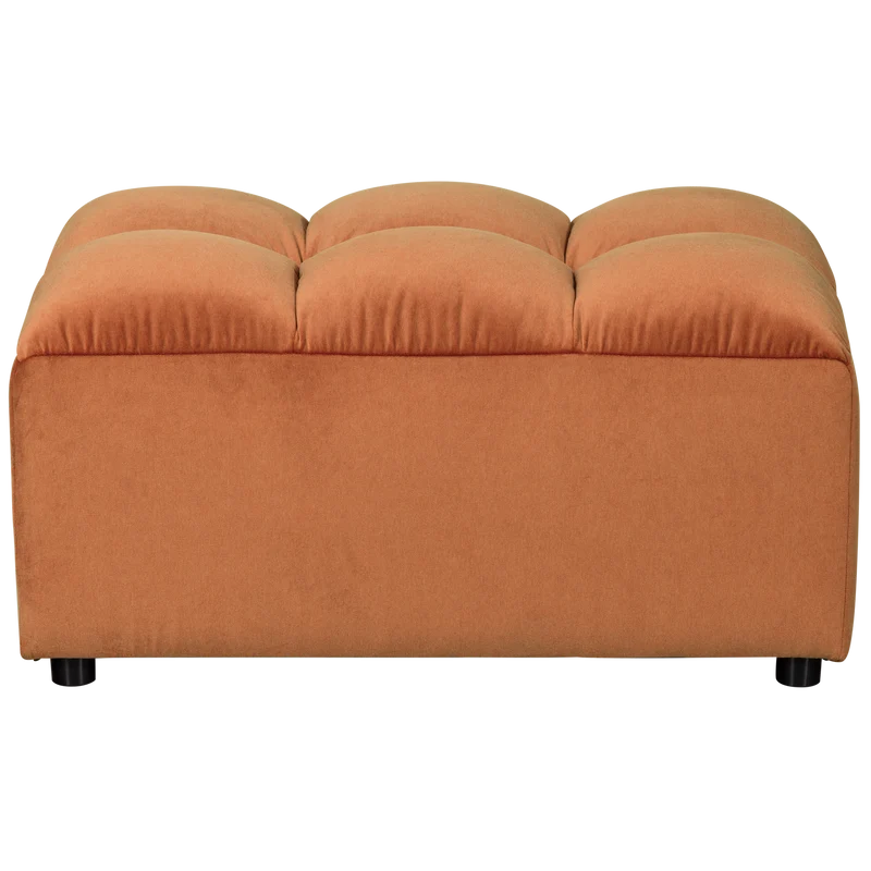 Allure hocker gewaschener samt terra