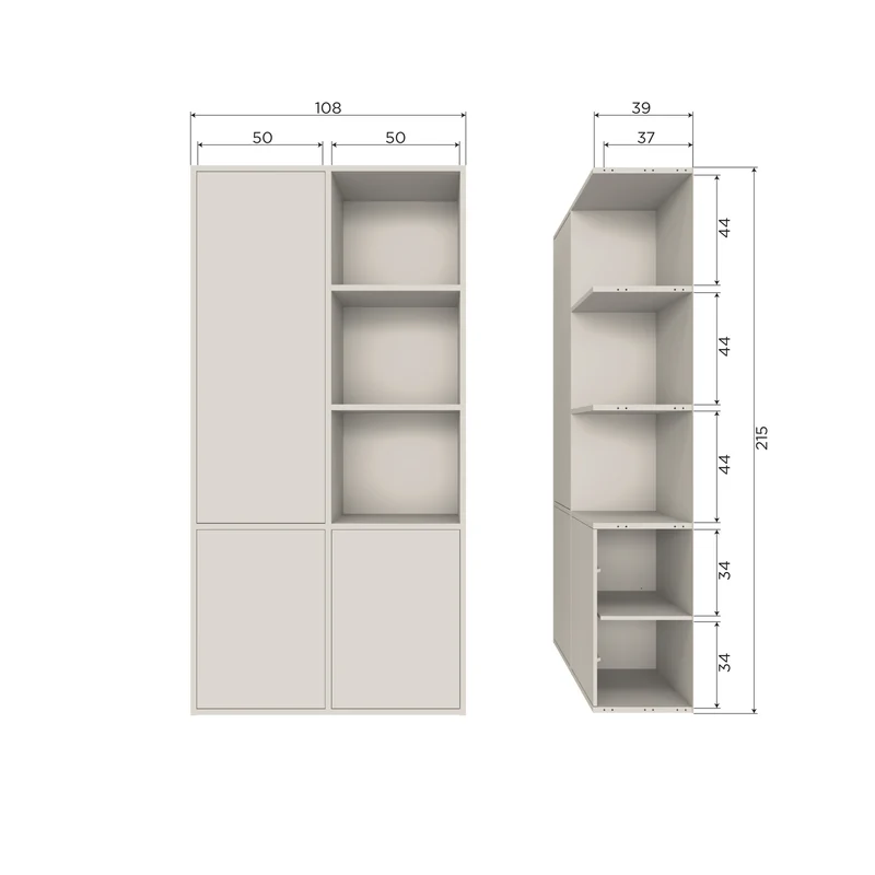 Meggy ablageschrank links 108cm kiefer dust