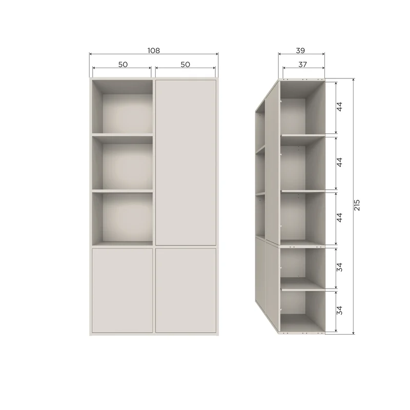 Meggy ablageschrank rechts 108cm kiefer dust