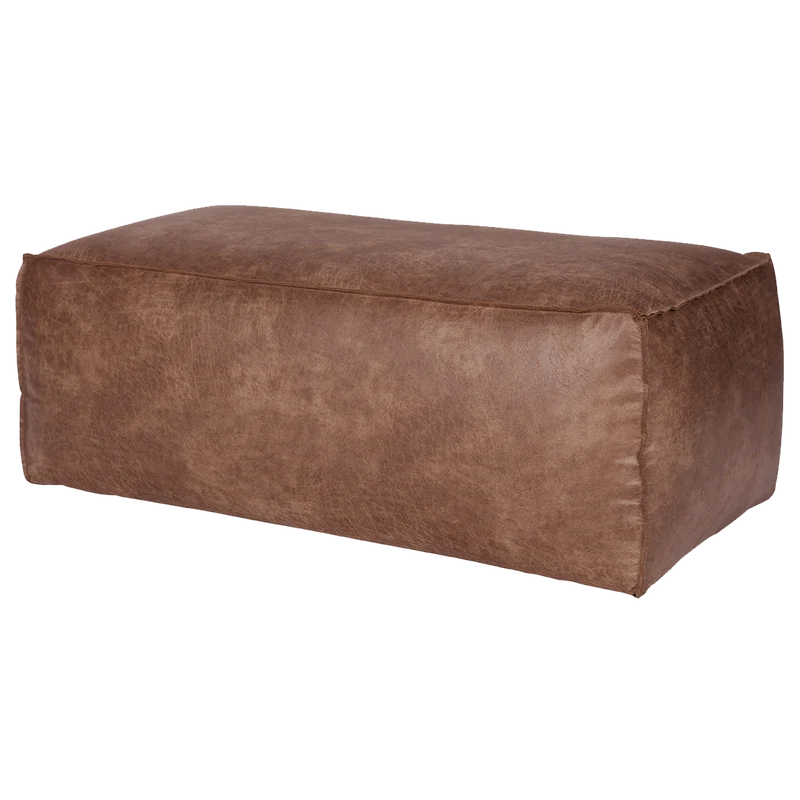 Rodeo hocker 43x120x60 cm ecoleder cognac