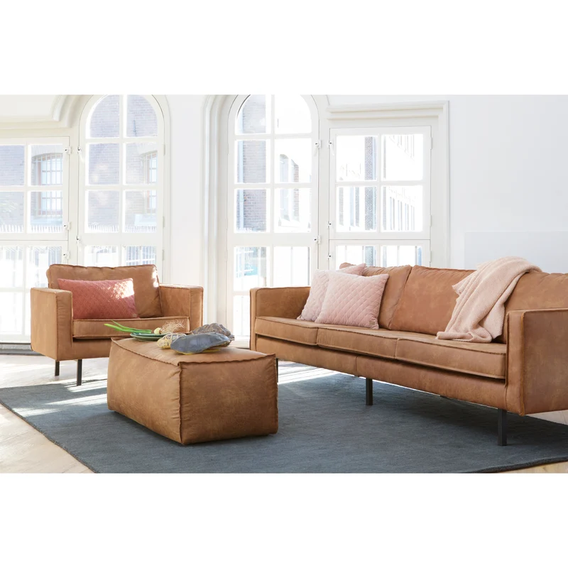 Rodeo hocker 43x120x60 cm ecoleder cognac