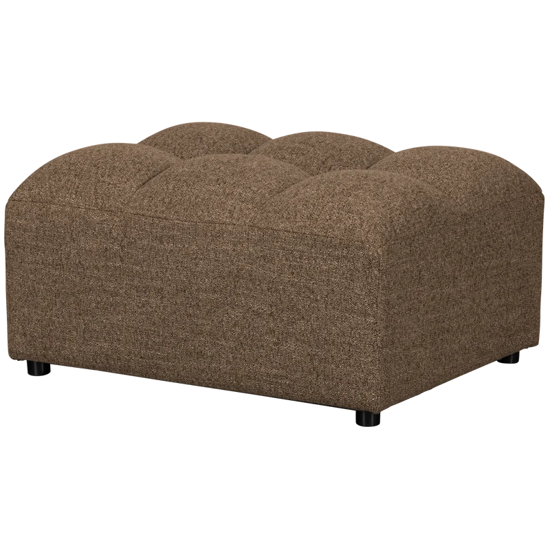 Allure Hocker gewebter Stoff dunkelbraun meliert