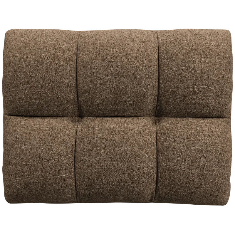 Allure Hocker gewebter Stoff dunkelbraun meliert