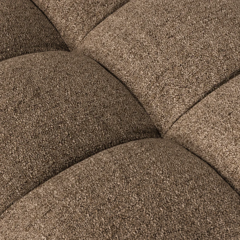 Allure Hocker gewebter Stoff dunkelbraun meliert