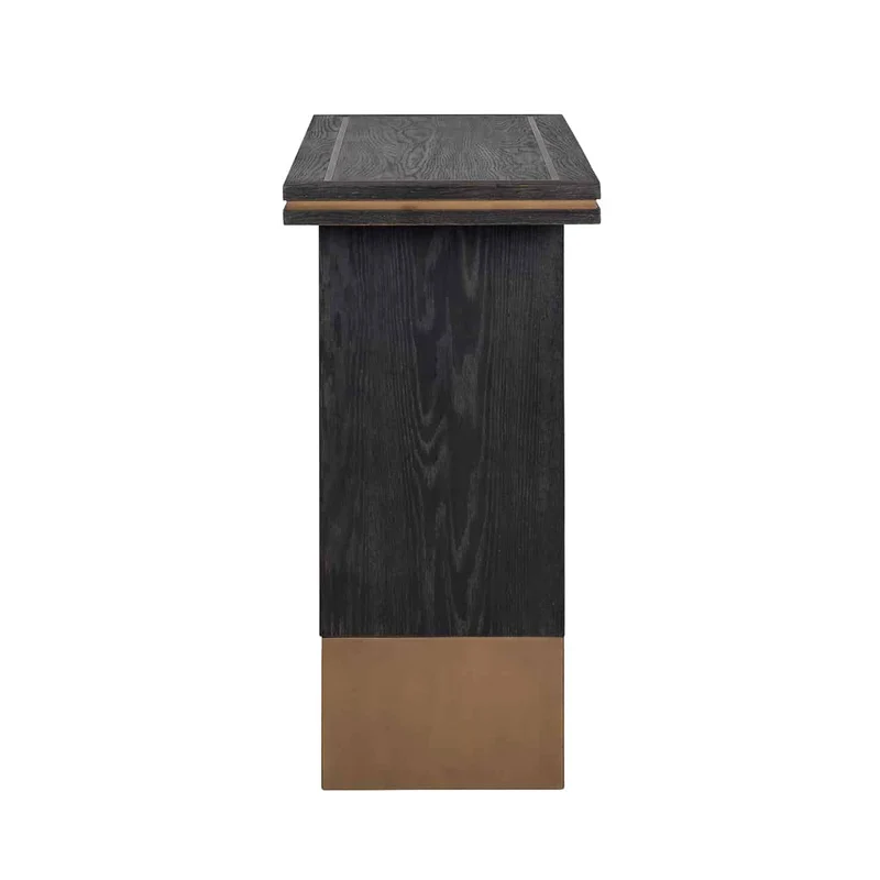 Konsole schwarz, Konsolentisch schwarz Eiche furniert, Breite 150 cm