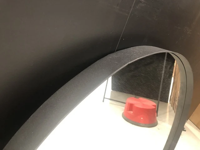 Spiegel rund schwarz, Spiegel Metallrahmen schwarz, Durchmesser 90 cm