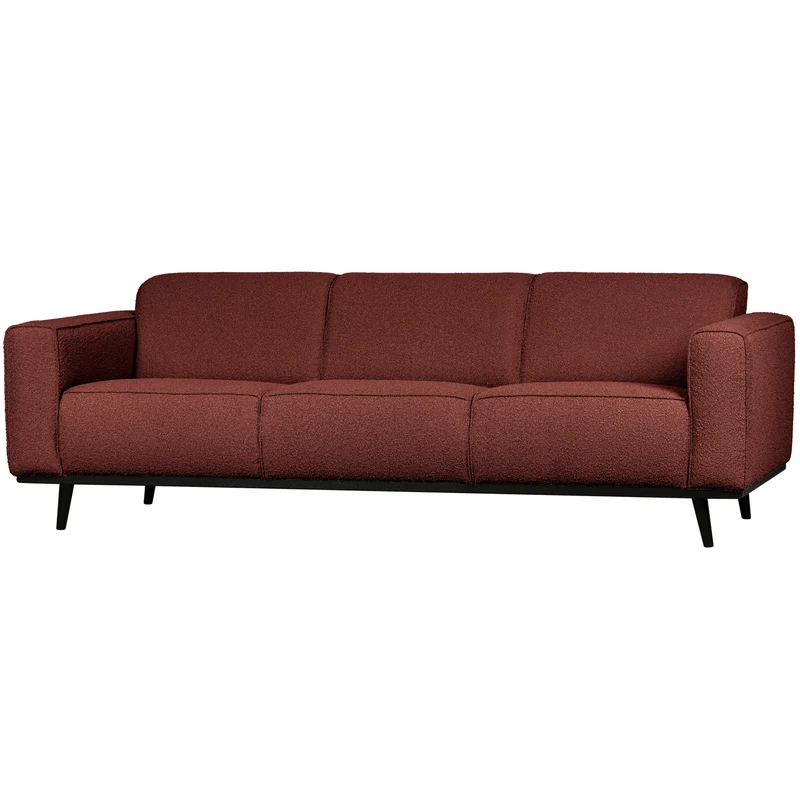 Statement 3-sitzer 230 cm bouclé kastanie