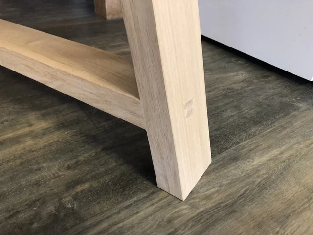 2er Set Tischgestell Holz Eiche, Holzuntergestell für Tische, Breite 78 cm