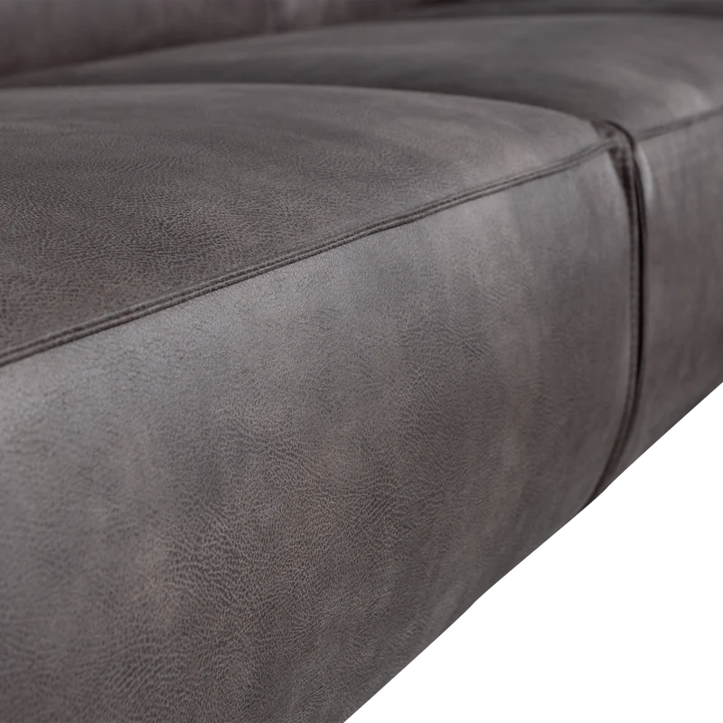 Statement 3-sitzer 230 cm ecoleder dunkelgrau