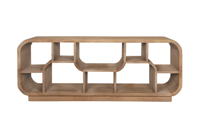 TV Regal braun, TV Regal Holz massiv, Lowb0ard braun Holz, Breite 130 cm