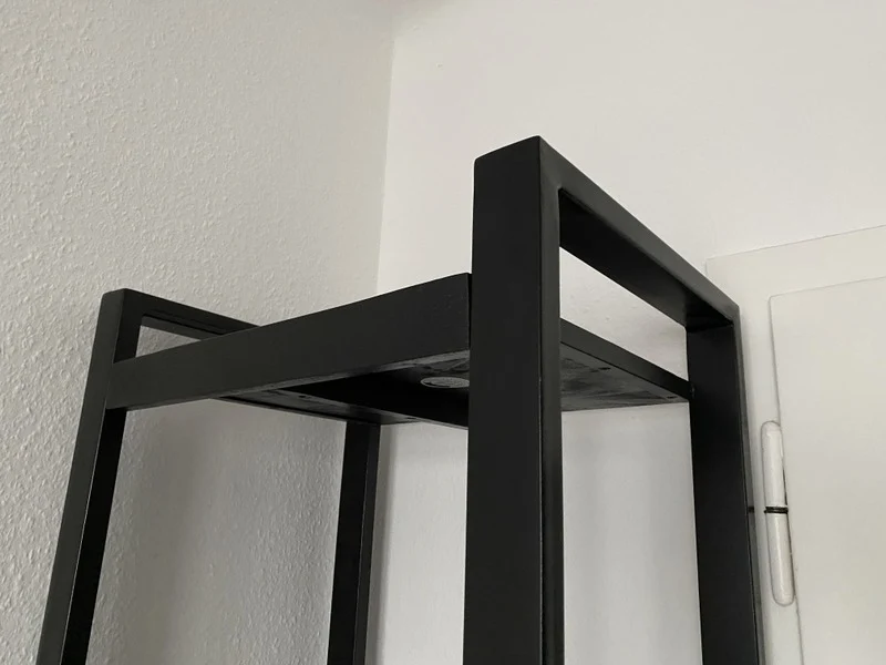 Regal schwarz mit Schubladen, Metall Regal Industriedesign, Aktenregal schwarz Industrie, Breite 55 cm