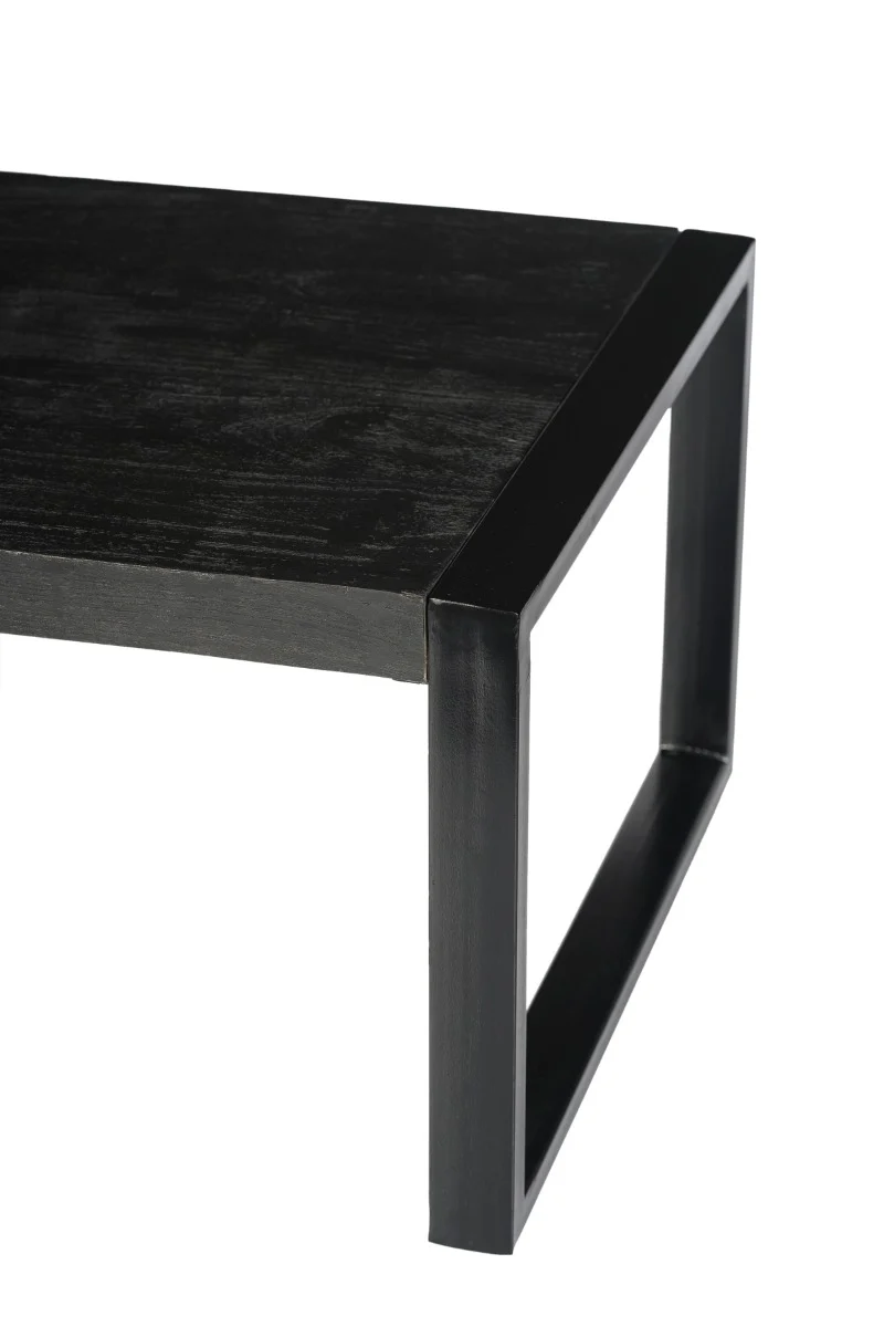 Beistelltisch schwarz, Beistelltisch Industriedesign, Breite 60 cm