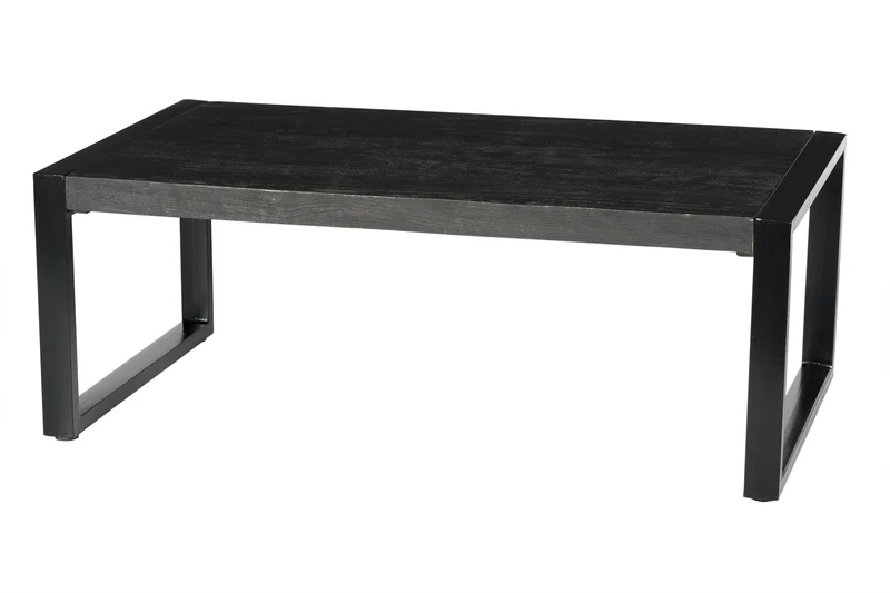 Couchtisch schwarz, Beistelltisch Industriedesign, Breite 110 cm