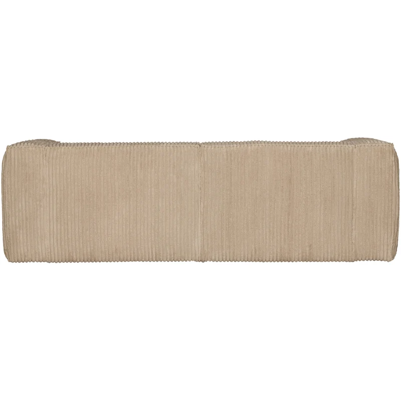 Bean 3,5-sitzer sofa gerippter stoff travertin