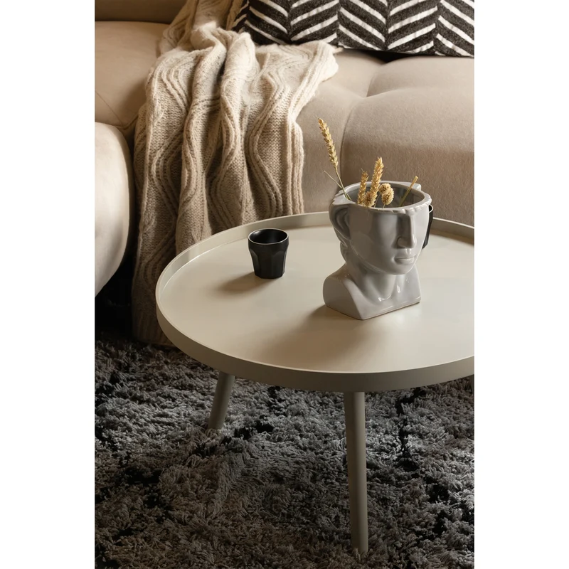 Mesa L holz beistelltisch sand