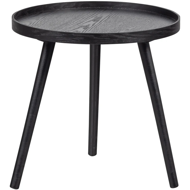 Mesa M holz beistelltisch schwarz 45xø45