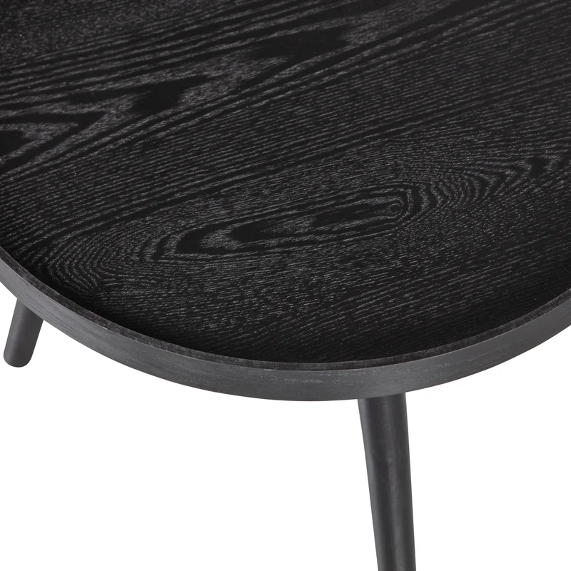 Mesa M holz beistelltisch schwarz 45xø45