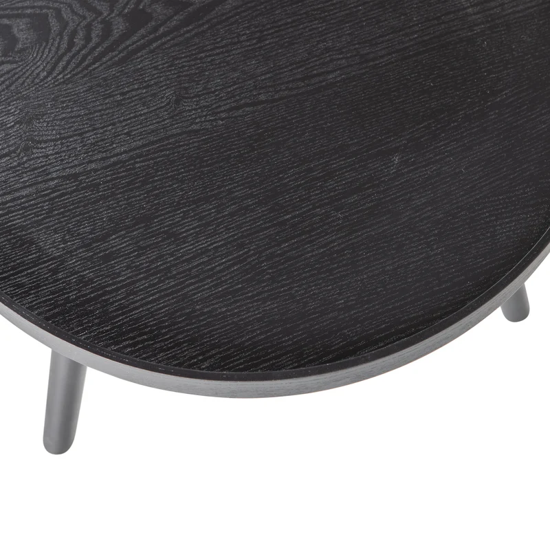 Mesa M holz beistelltisch schwarz 45xø45