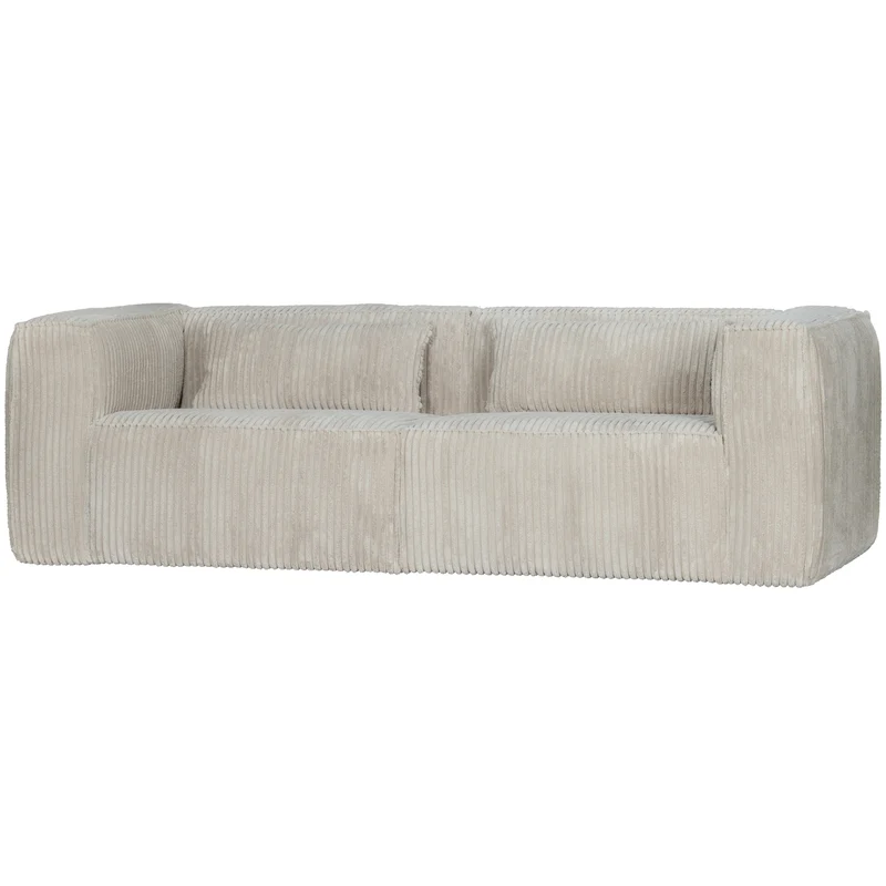 Bean 3,5-sitzer sofa gerippter stoff natur