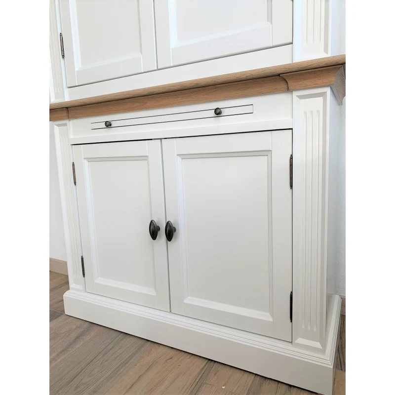 Bücherschrank weiß Landhaus, Schrank weiß, Aktenschrank weiß Landhausstil, Breite 100 cm