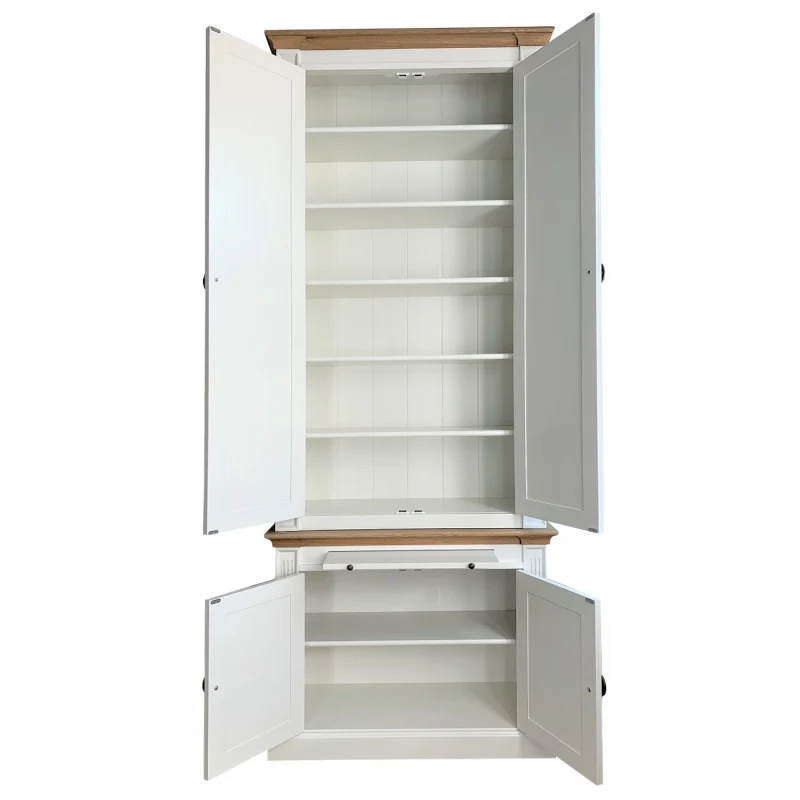 Bücherschrank weiß Landhaus, Schrank weiß, Aktenschrank weiß Landhausstil, Breite 100 cm