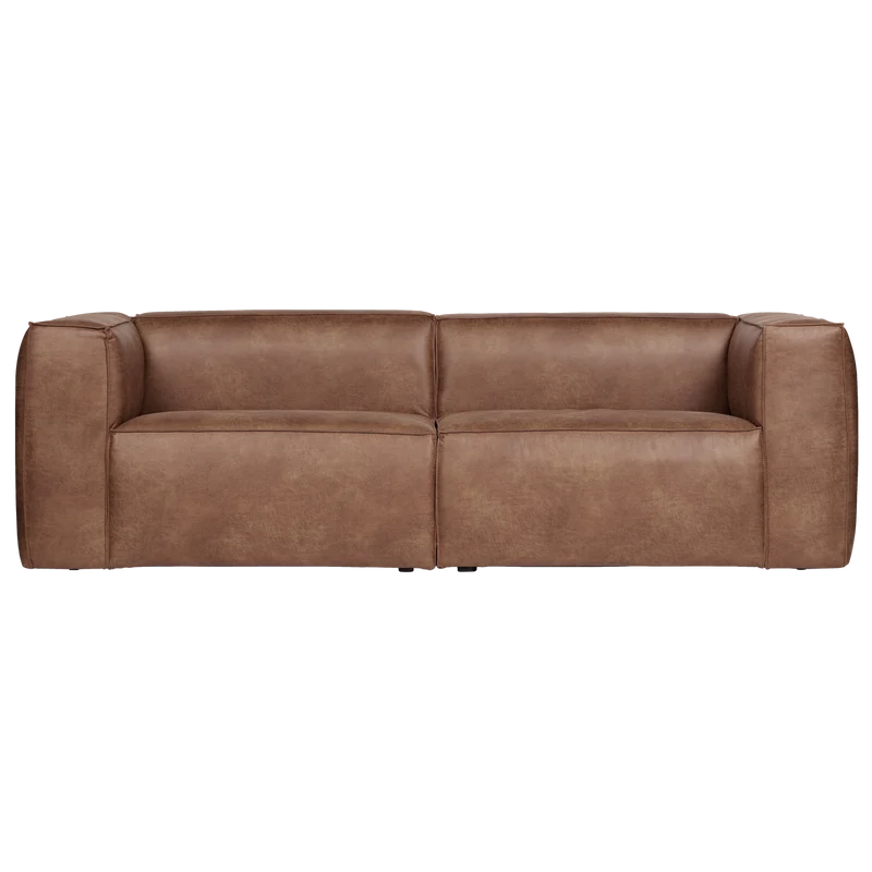 Bean 3,5-sitzer ecoleder sofa ecoleder cognac
